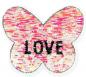 Mobile Preview: Applikation - Wendepailletten - Schmetterling Love - Aufnäher